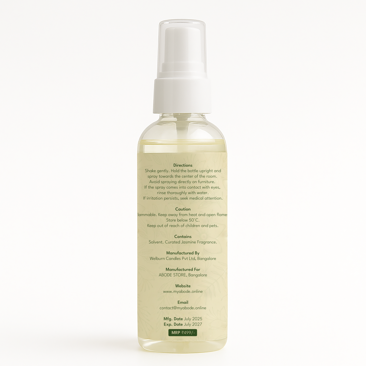 ABODE Mythri Room Freshener | 100ml/3.3 Oz | Serene Whispers of Jasmine