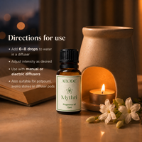 ABODE Mythri Fragrance Oil | 15ml | Soft Jasmine Fragrance | Indian Jasmine-Inspired Fragrance for Diffusers