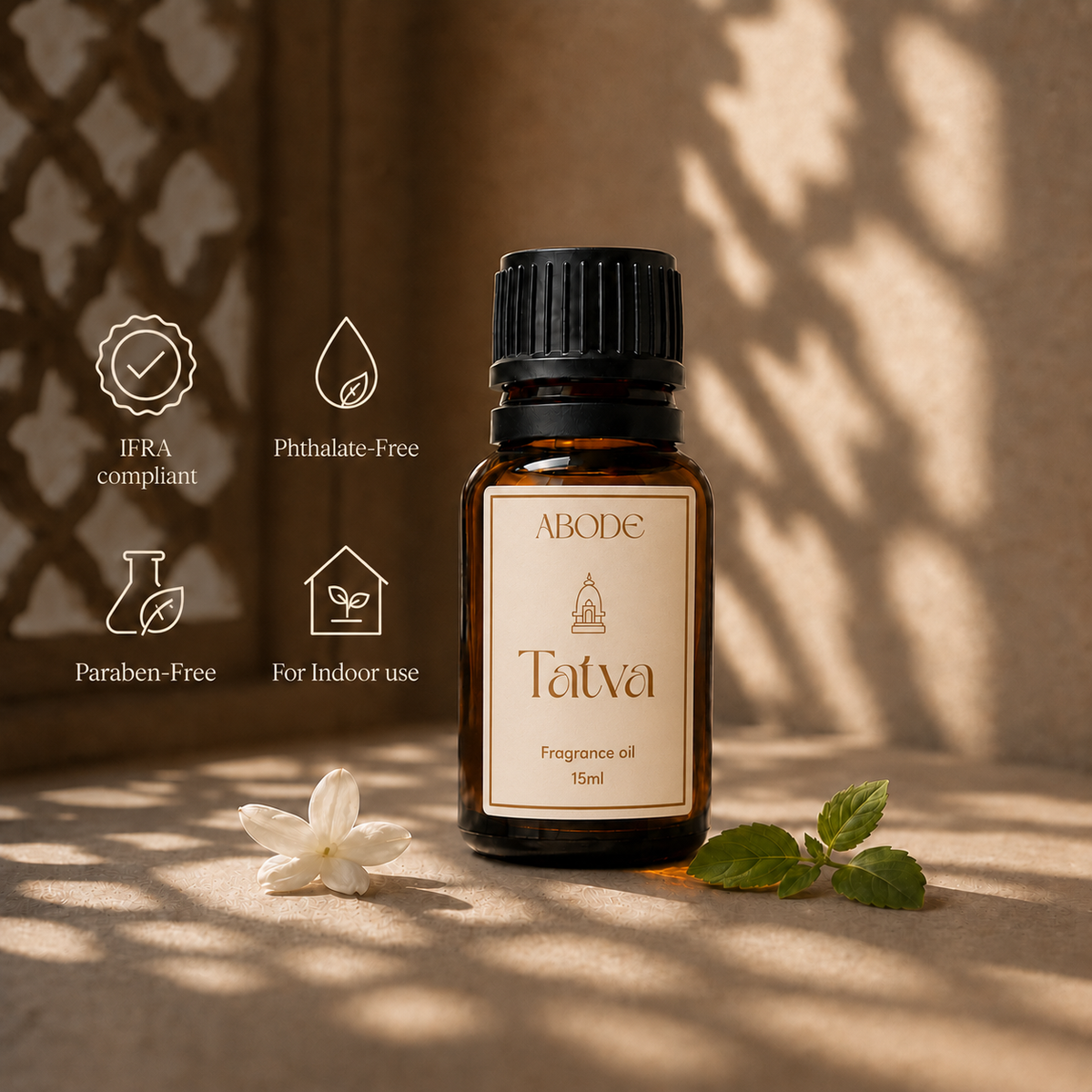 ABODE Tatva Fragrance Oil | 15ml | Temple Fragrance | For Diffusers