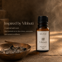 ABODE Vibhuti Fragrance Oil | 15ml | Herbal, Woody & Resinous Blend | Sacred Ash Fragrance for Diffusers