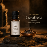 ABODE Vibhuti Fragrance Oil | 15ml | Herbal, Woody & Resinous Blend | Sacred Ash Fragrance for Diffusers