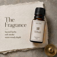 ABODE Vibhuti Fragrance Oil | 15ml | Herbal, Woody & Resinous Blend | Sacred Ash Fragrance for Diffusers