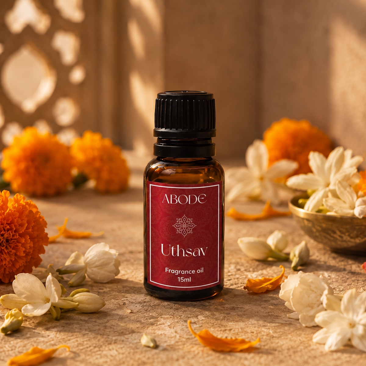 ABODE Uthsav Fragrance Oil | 15ml | Warm Festive Blend | Indian Celebration-Inspired Fragrance for Diffusers