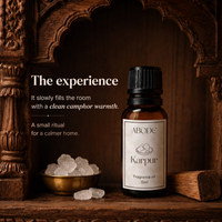 ABODE Karpur Fragrance Oil | 15ml | Camphor & Sandalwood Blend | Aarti-Inspired Fragrance for Diffusers