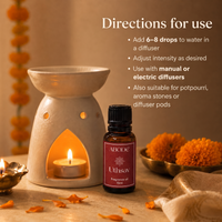 ABODE Uthsav Fragrance Oil | 15ml | Warm Festive Blend | Indian Celebration-Inspired Fragrance for Diffusers