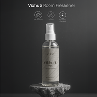 ABODE Vibhuti Room Freshener – Sacred Ash Inspired Aroma | 100ml | Non-Toxic, Gas-Free Room Spray | Temple-Inspired Purity with Herbal, Woody Notes