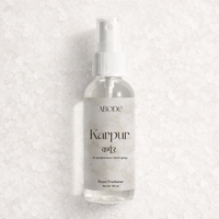 ABODE Karpur Room Freshener | 100ml | Camphor & Sandalwood Ritual Spray | Camphor Room Freshener for Home & Pooja | Smoke-Free Alternative to Camphor Cones | 100 ml