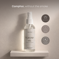 ABODE Karpur Room Freshener | 100ml | Camphor & Sandalwood Ritual Spray | Camphor Room Freshener for Home & Pooja | Smoke-Free Alternative to Camphor Cones | 100 ml